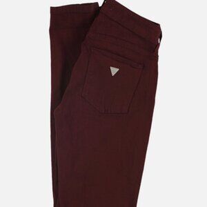 Guess Sexy Curvy Skinny Jeans in Burgandy Size 29